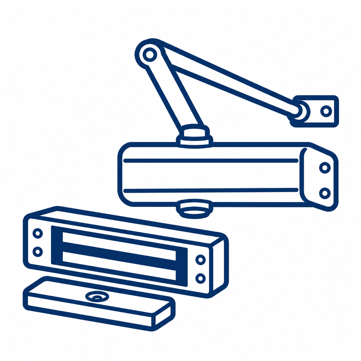 Proximity locks and door closers Mainz